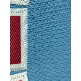 Men'S Moon Blue Baseball Shirt, Classic Letter Embroidery Design, Button Style Short Sleeved Breathable Shirt, Used for Training And Competitions