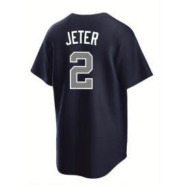 Men's Deep Blue #2 Baseball Shirt - Breathable Button-Up V-Neck with Embroidered Letter Design, Loose Fit for Training, Competition & Casual Wear | All-Season Sportswear for Men & Teens, SHLUCKI