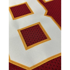 Men'S Loose-Fitting Red American Football Jersey #87, Featuring Embroidered Details, Suitable for Sports, Fashion, Casual Wear, And Street Style, with Breathable Fabric for Rugby.