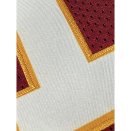 Men's Red #10 Embroidered American Football Jersey - Loose Fit Breathable V-Neck Rugby Top for Sports, Casual & Streetwear | All-Season Machine Washable Shirt for Adults & Teens, Customizable Football Jersey, Durable Sportswear