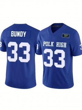 Men's #33 Blue American Football Jersey - 