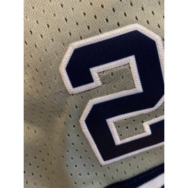 2 Embroidery Breathable Men's Letter & Number Basketball Shorts, Athletic Drawstring Shorts For Training & Competition