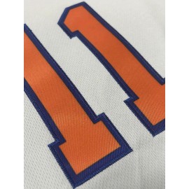 Men'S White # 11 Basketball Jersey, Classic Retro Embroidered Letters, Casual Loose Breathable Vest Round Neck Basketball Suit