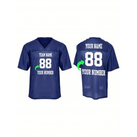 Customize your own football jerseys. Customize your name and team number. Personalized large-sized football jerseys for ball games and daily outdoor activities