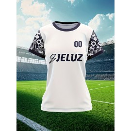 Customizable Plus Size Football Jersey for Women - Personalized Name & Number, Vibrant Soccer Graphic, Soft & Comfortable Fabric, Perfect for Training & Sports Activities, Soccer Accessories