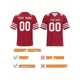 Personalized Football jersey Custom Football jersey Printed T-shirts Customize your favorite team and number, Everyday personalized hip-hop short-sleeved shirts, button- shirts