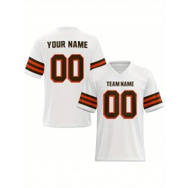 Personalized Football jersey Custom Football jersey Printed T-shirts Customize your favorite team and number, Everyday personalized hip-hop short-sleeved shirts, button- shirts