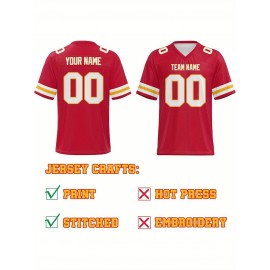 Personalized Football jersey Custom Football jersey Printed T-shirts Customize your favorite team and number, Everyday personalized hip-hop short-sleeved shirts, button- shirts