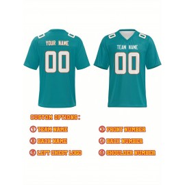 Personalized Football jersey Custom Football jersey Printed T-shirts Customize your favorite team and number, Everyday personalized hip-hop short-sleeved shirts, button- shirts