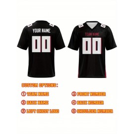 Personalized Football jersey Custom Football jersey Printed T-shirts Customize your favorite team and number, Everyday personalized hip-hop short-sleeved shirts, button- shirts