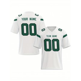 Personalized Football jersey Custom Football jersey Printed T-shirts Customize your favorite team and number, Everyday personalized hip-hop short-sleeved shirts, button- shirts