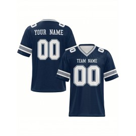 Personalized Football jersey Custom Football jersey Printed T-shirts Customize your favorite team and number, Everyday personalized hip-hop short-sleeved shirts, button- shirts