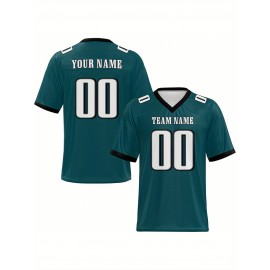 Personalized Football jersey Custom Football jersey Printed T-shirts Customize your favorite team and number, Everyday personalized hip-hop short-sleeved shirts, button- shirts