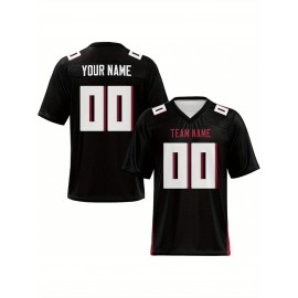 Personalized Football jersey Custom Football jersey Printed T-shirts Customize your favorite team and number, Everyday personalized hip-hop short-sleeved shirts, button- shirts