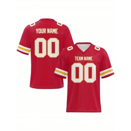 Personalized Football jersey Custom Football jersey Printed T-shirts Customize your favorite team and number, Everyday personalized hip-hop short-sleeved shirts, button- shirts